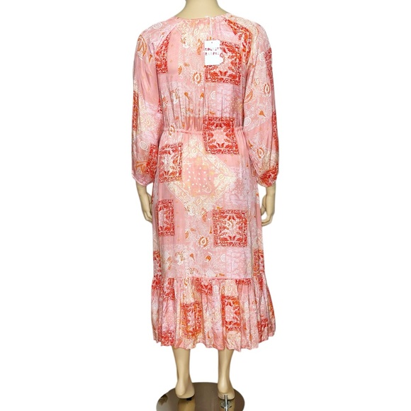 ROLLER RABBIT Maisie Patchwork Olaya Maxi Dress, Pink, XL - Picture 9 of 11